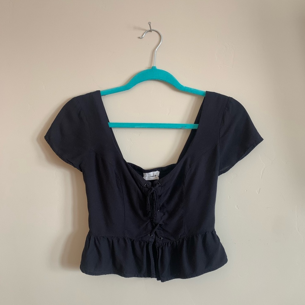Urban Outfitters Peplum Cropped Shirt